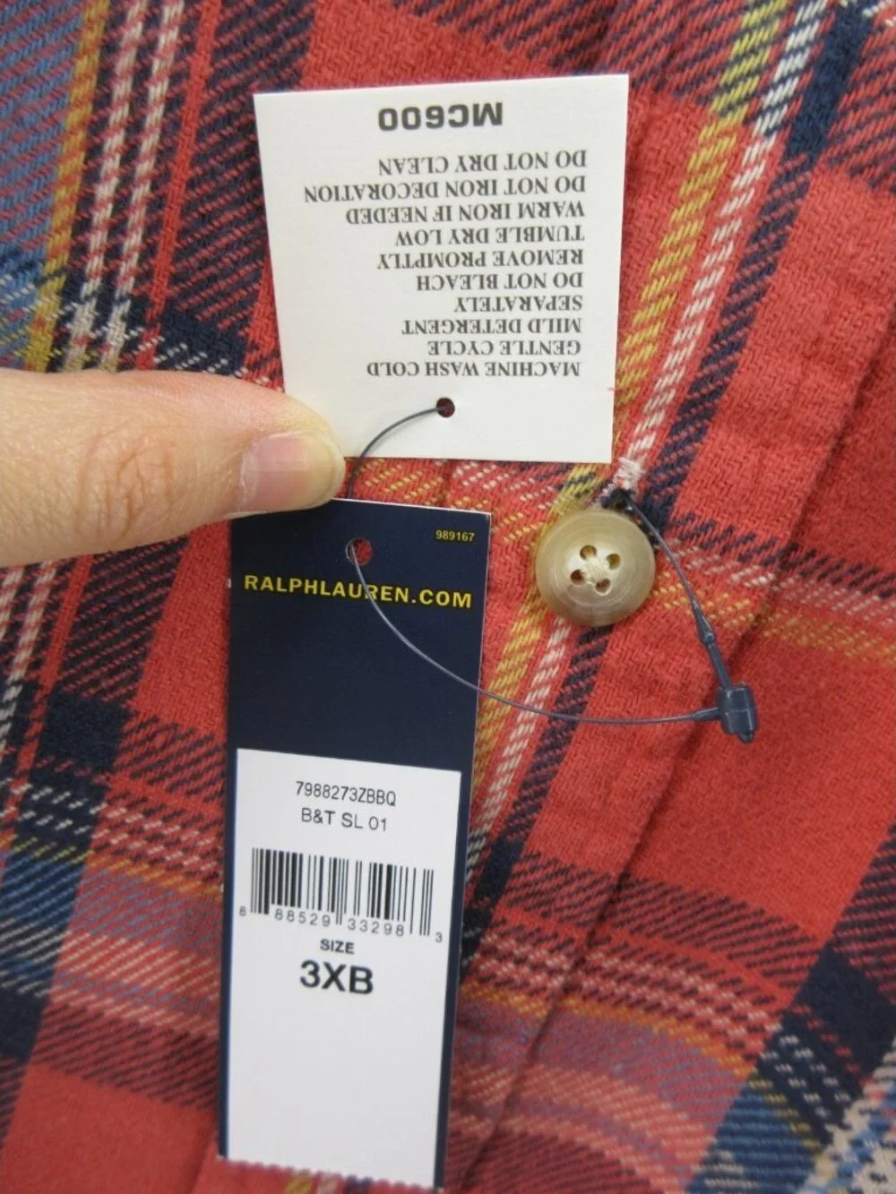 Polo Ralph Lauren Shirt 3XB Big Flannel Plaid Elbow Patches Heavyweight